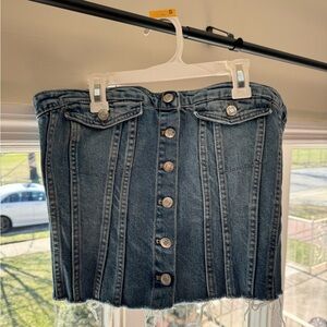 Zara denim tube top